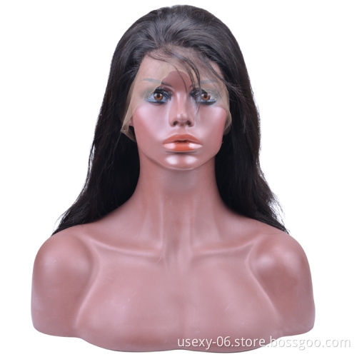 Top Quality Grade 10A Natural Color 360 Lace Wig Virgin Human Hair Wig Mink Malaysian Hair Body Wave Remy 360 Lace  Wig